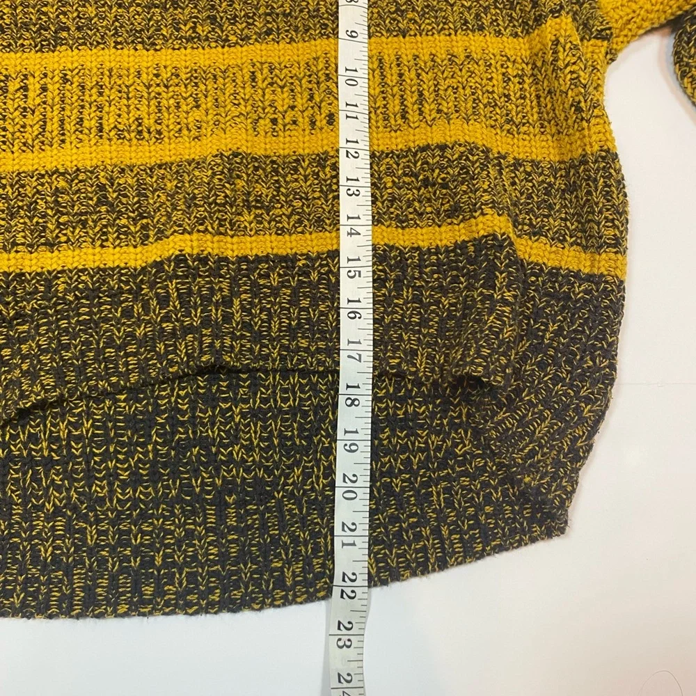 Urban Outfitters BDG Women’s Small Sweater Oversize Striped Black Yellow Highlow